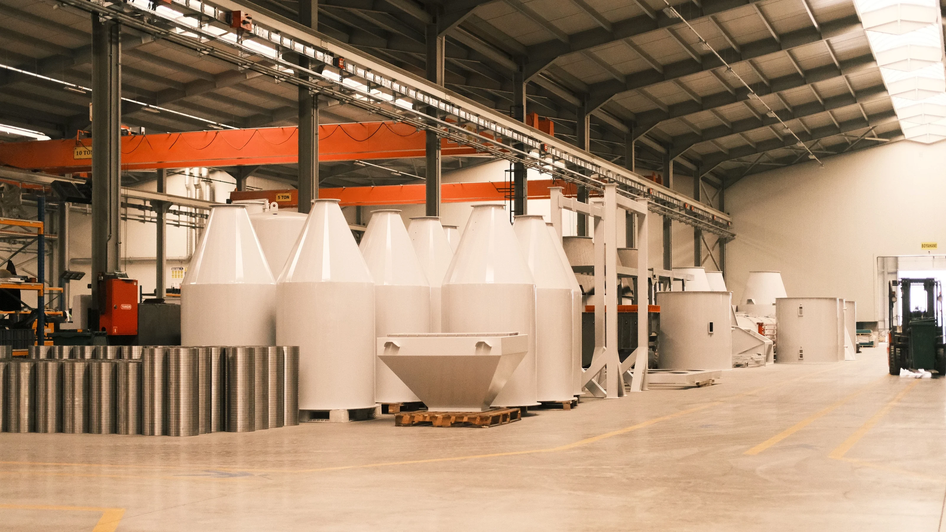 Industrial production hall with metal equipment — illustrative sector photograph