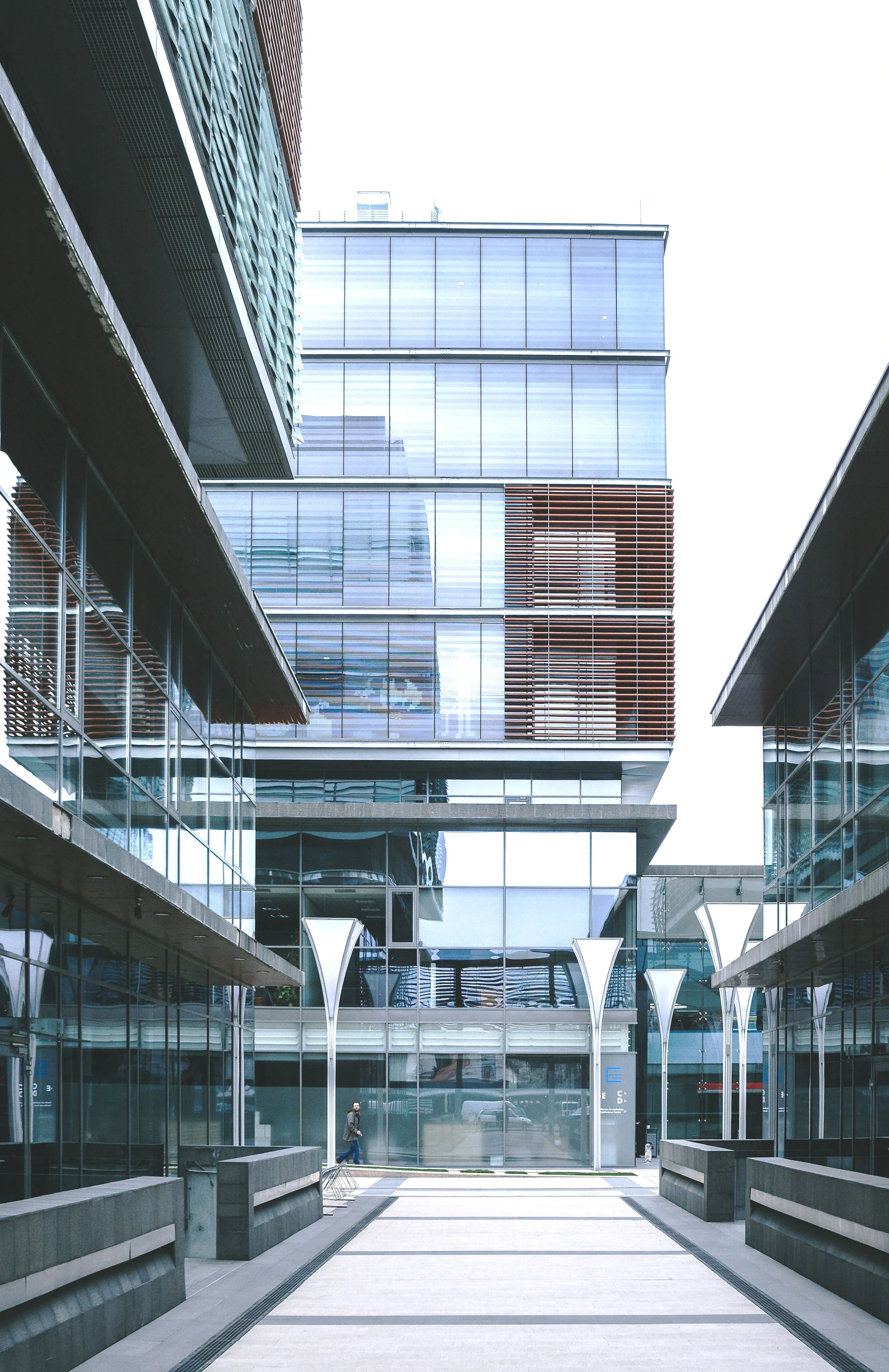 Modern glass office buildings — illustrative sector photograph